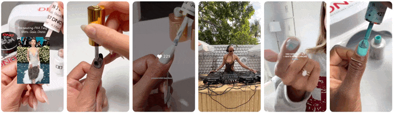 Shoppable video Instafeed with autoplay on DND Gel storefront