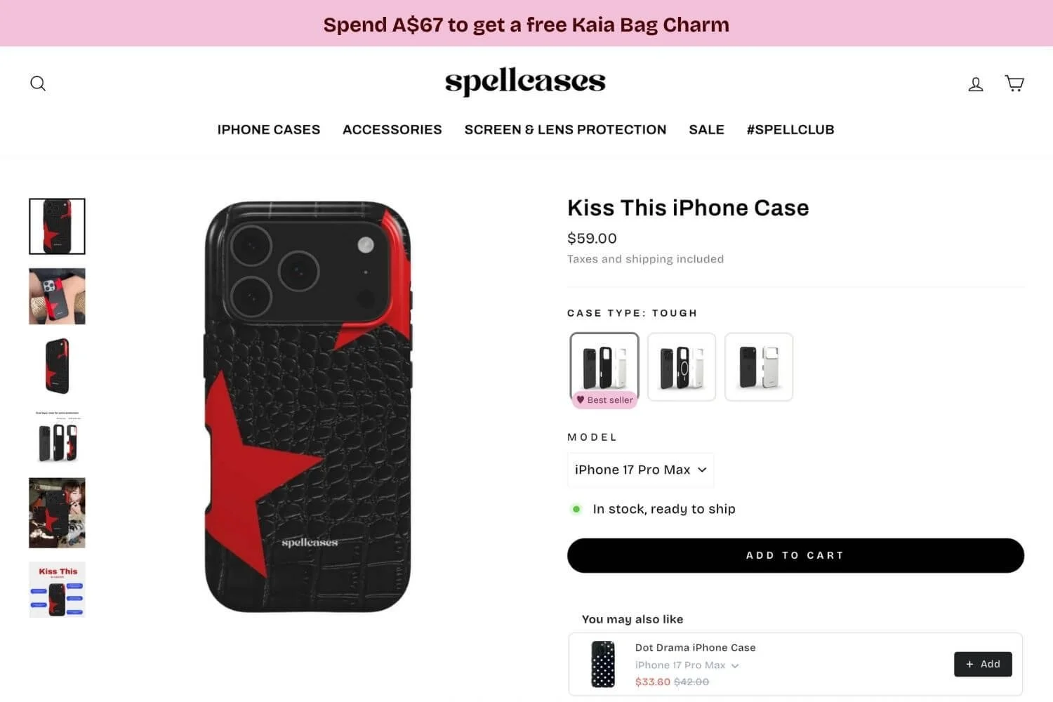 Mintt Free Gift progress bar on a Shopify storefront
