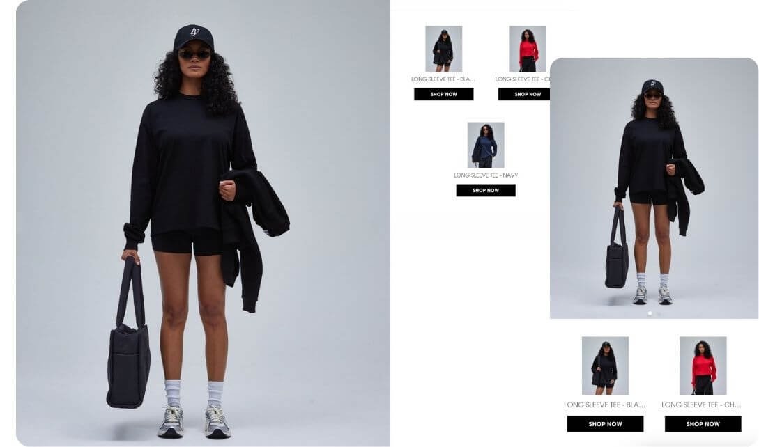 Shoppable Instagram feed on Thirty Years storefront