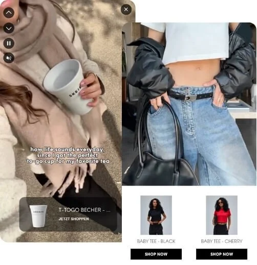 Shoppable Instagram posts with tagged Shopify products