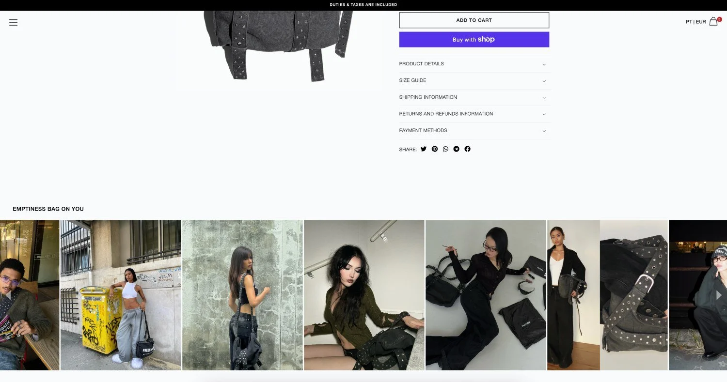 Protemoa shop the look on a product page