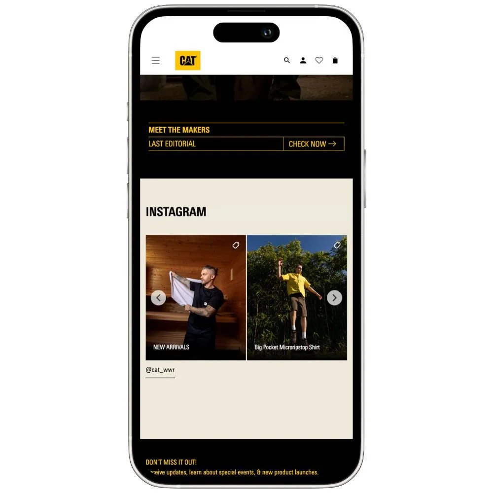 Enterprise Shopify storefront with a curated Instagram feed at scale