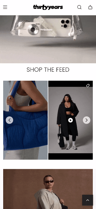 Instagram feed embedded on a Shopify store