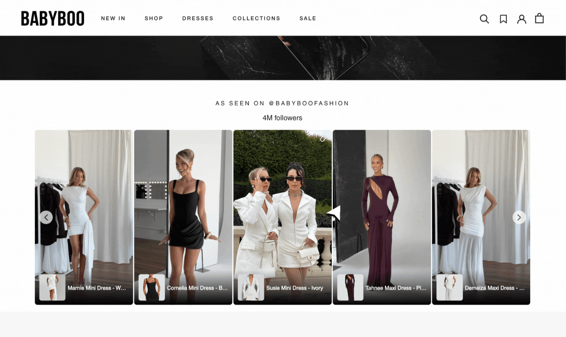 Shoppable feed with direct checkout