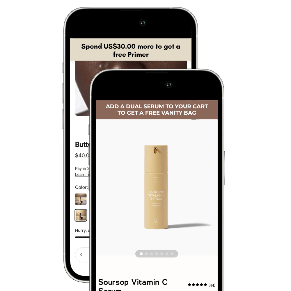 Gift threshold and cart experience in your storefront