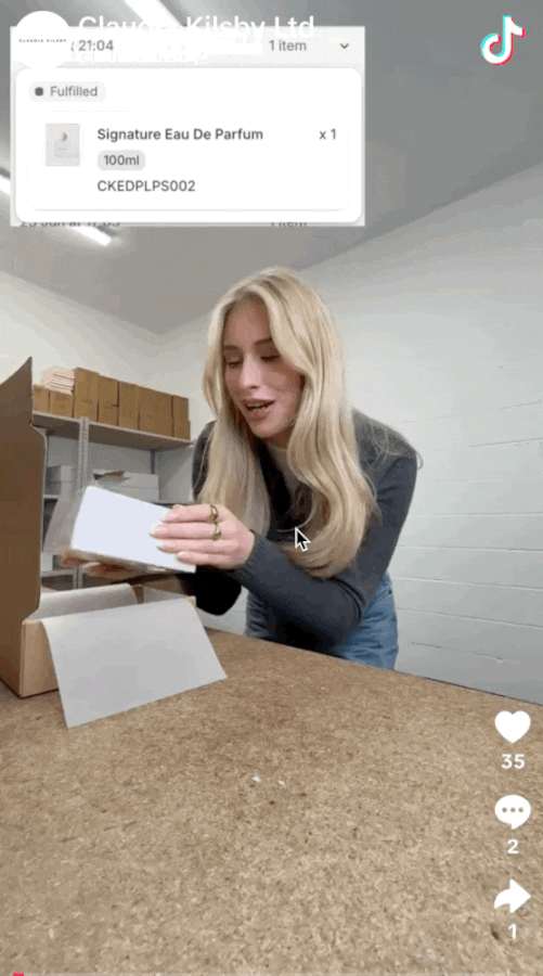 TikTok social proof videos showcasing products on Shopify